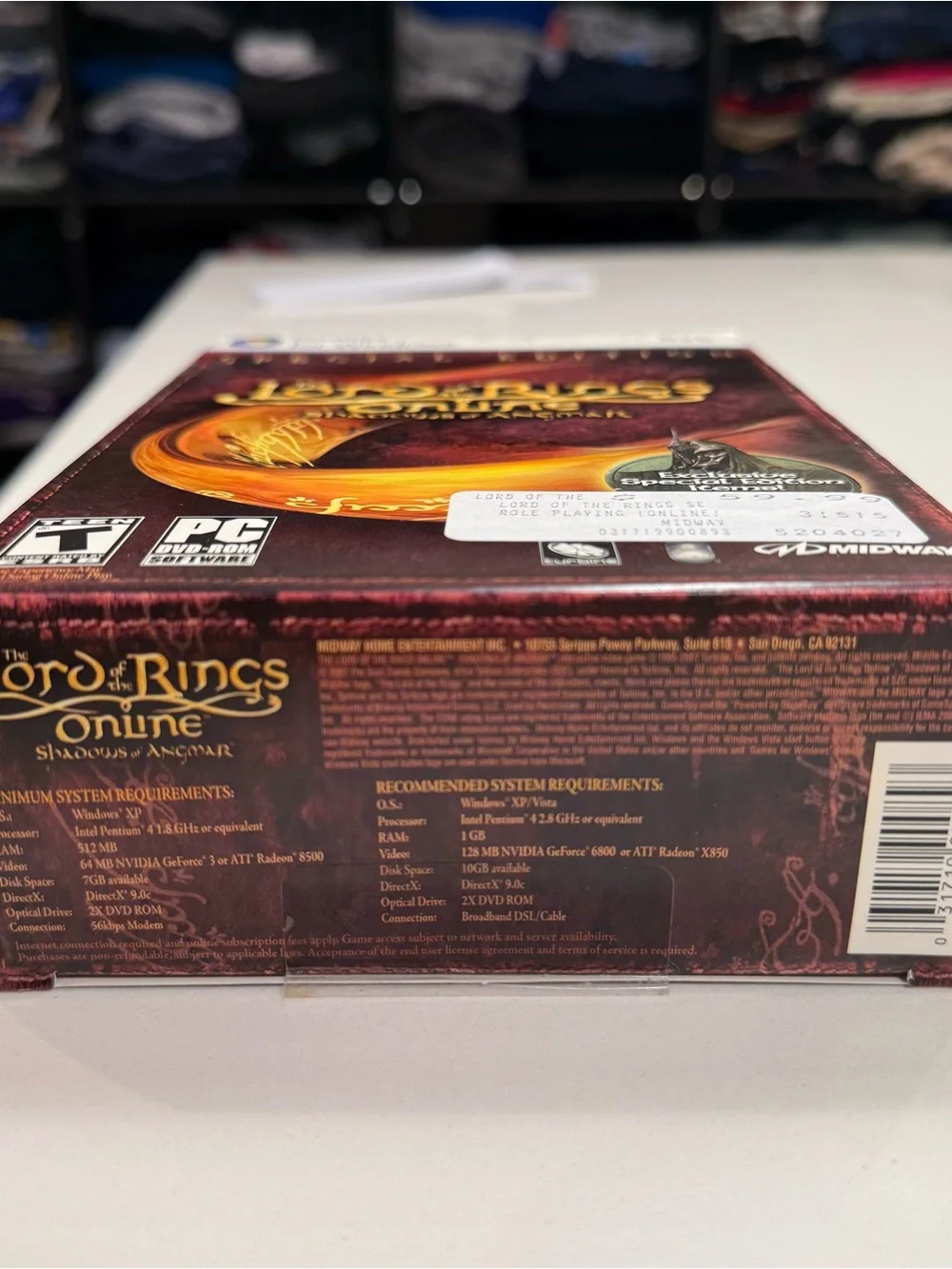 PC-DVD Lord Of The Rings Online Shadows Of Angmar PC Video Game Special Edition